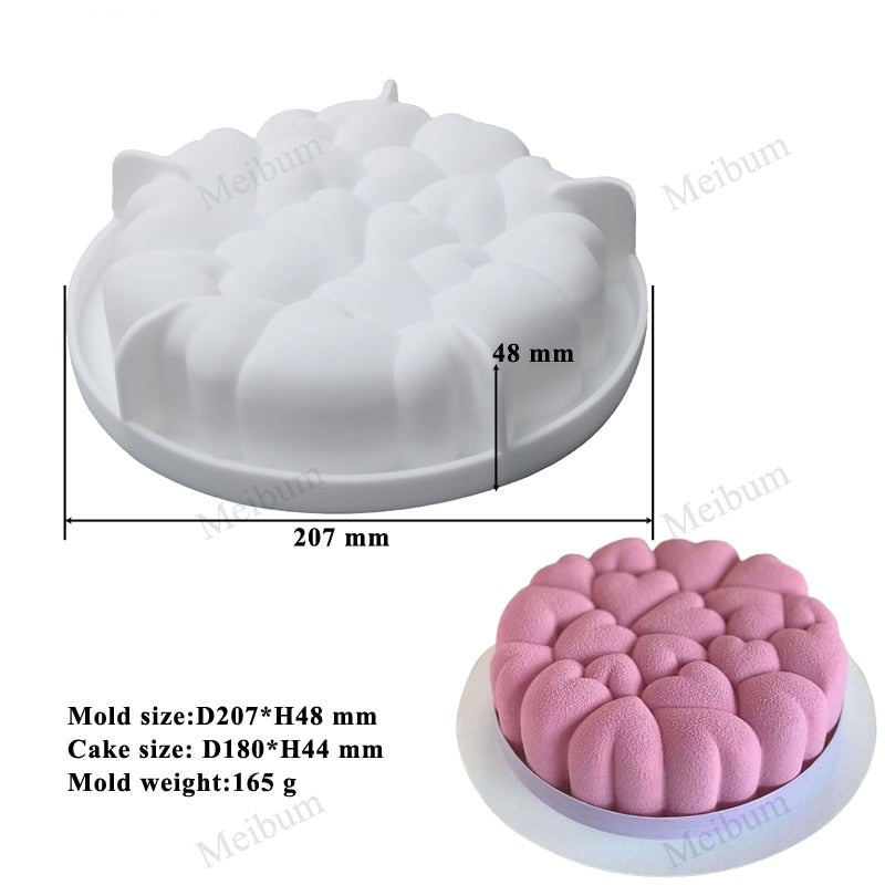 Pianpianzi Mini Baking Pans Heart Cake Bake Pan Rectangle Baking Molds  Silicone Shapes Handm Baking dinosa g Cake 3D Diy Soap Eg ade 2PCS Easter  Home DIY 