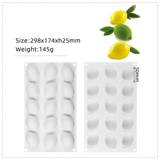Lemon Fruit Silicone Mold 15 Cavity