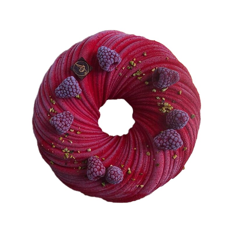 MoldBerry Big & Small Spiral Cake Mould , Spiral Design Round Ring Silicone  Mould Insert Decor Mousse