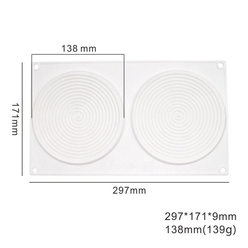 Spiral Shaped Silicone Mold in 3 Sizes