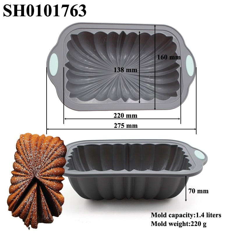 Fluted Silicone Design Loaf Pan